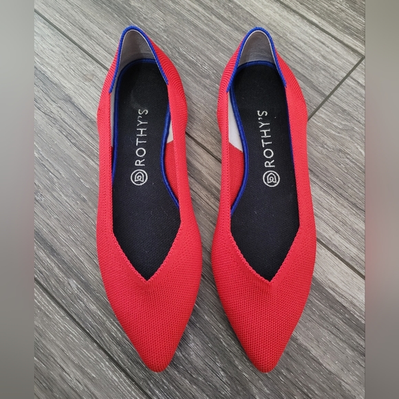 Rothy's Shoes - Rothy’s The Point Bright Red Flats Size 10.5
